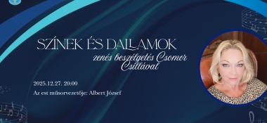 Színek és Dallamok zenei est beszélgetés Csomor Csillával